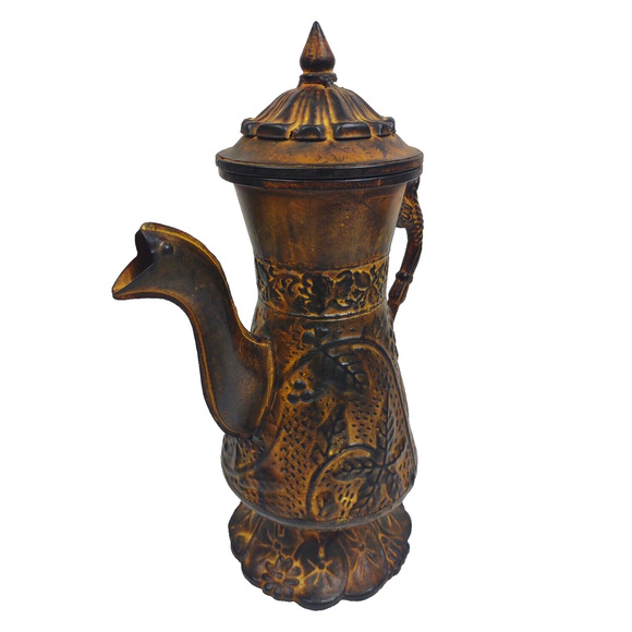 Vintage Style Heavy Metal Rusty Dragon Handled Pitcher 13" Kitchen Garden Atrium - Picture 7 of 11